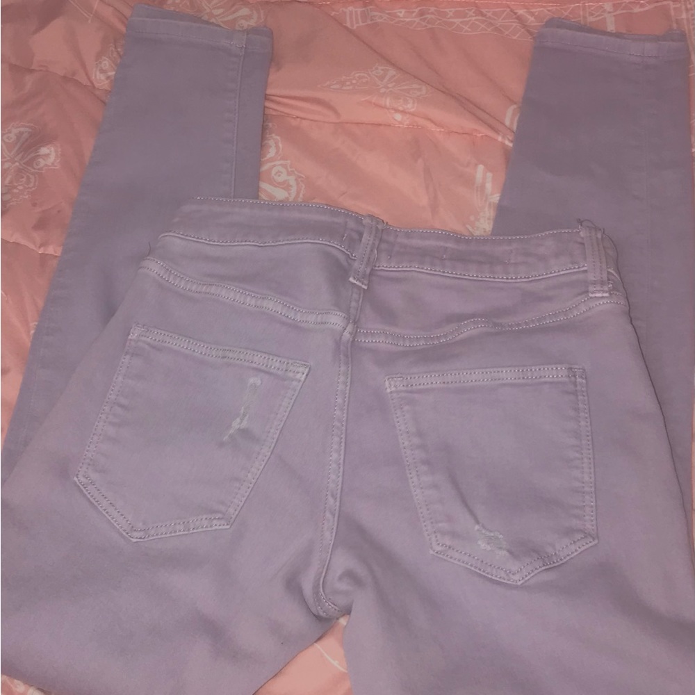 Purple Ripped Jeans